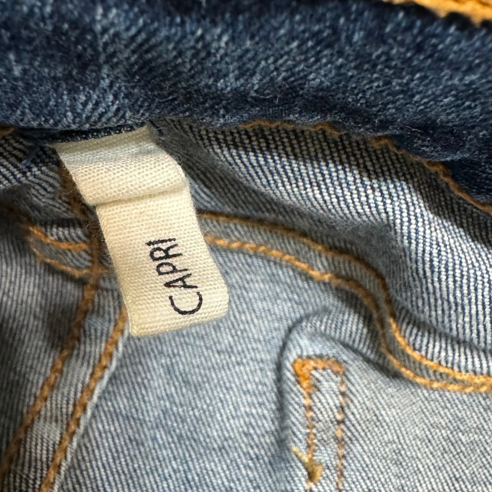 Rag & Bone Capri Women's Jeans Size 28 Blue Denim Frayed Hem Cropped - Picture 7 of 9